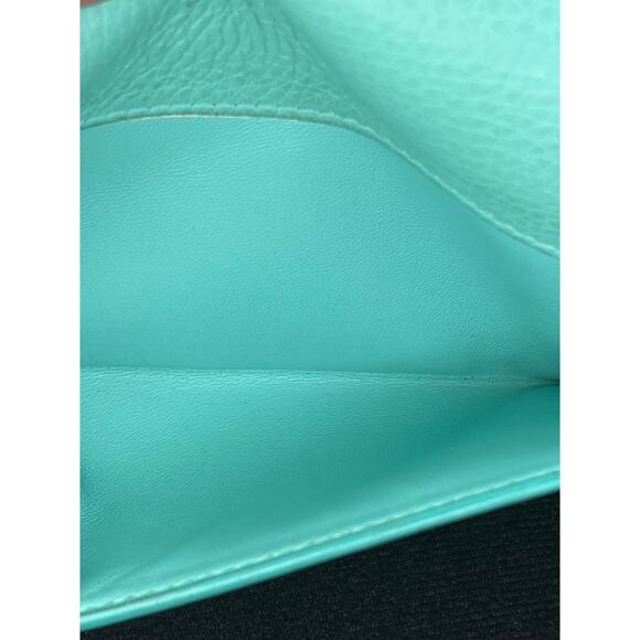 Authentic Tiffany & Co. Continental Flap Wallet Signature Tiffany Blue Leather - Picture 14 of 15